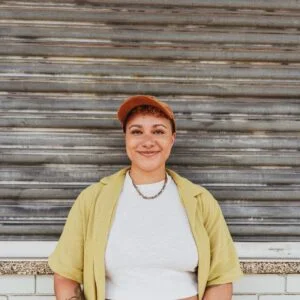 Portrait of nonbinary autistic person looking at the camera